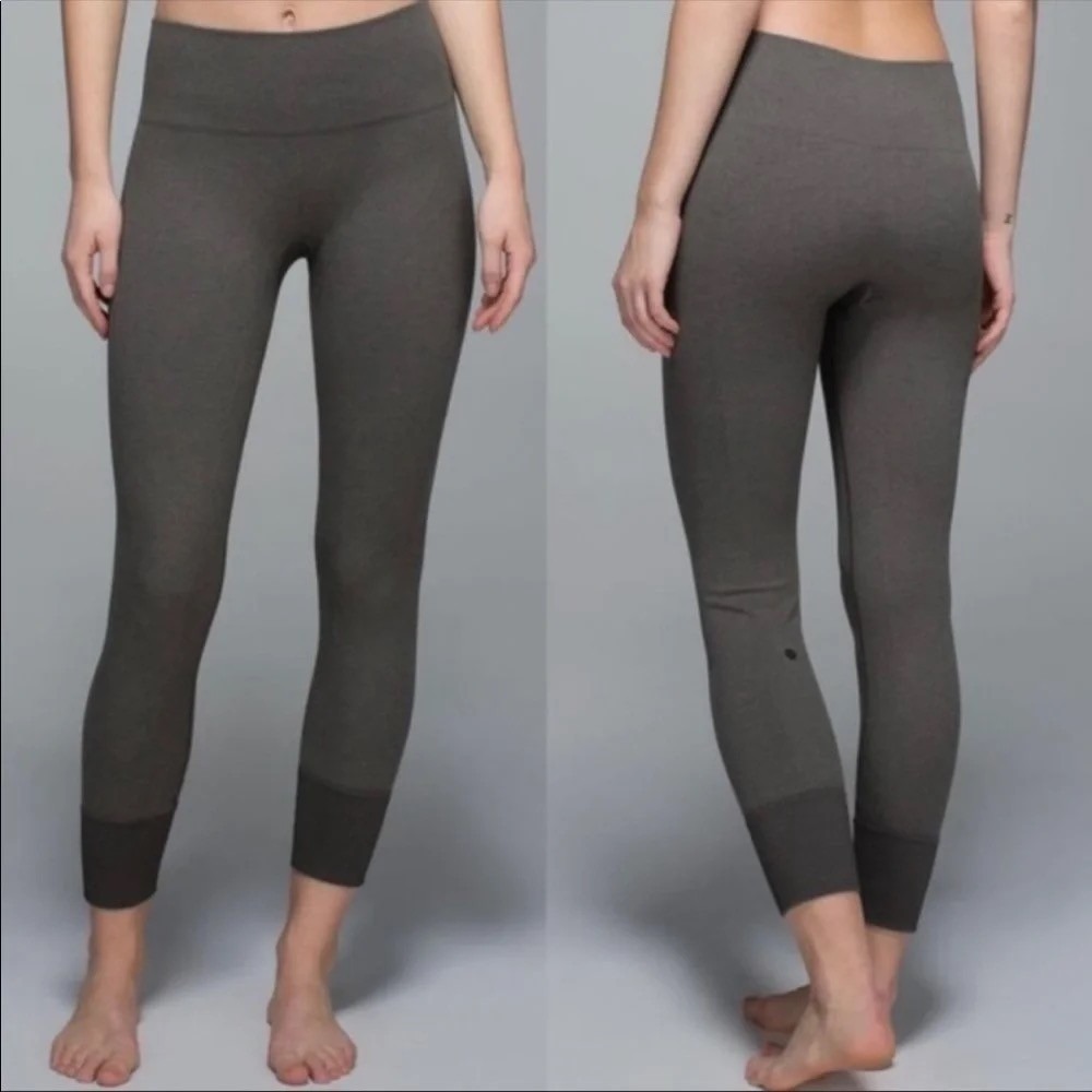 Lululemon Ebb to Street Pants Heathered Wren Seamless Breathable Size 6 Legging